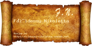 Földessy Nikoletta névjegykártya